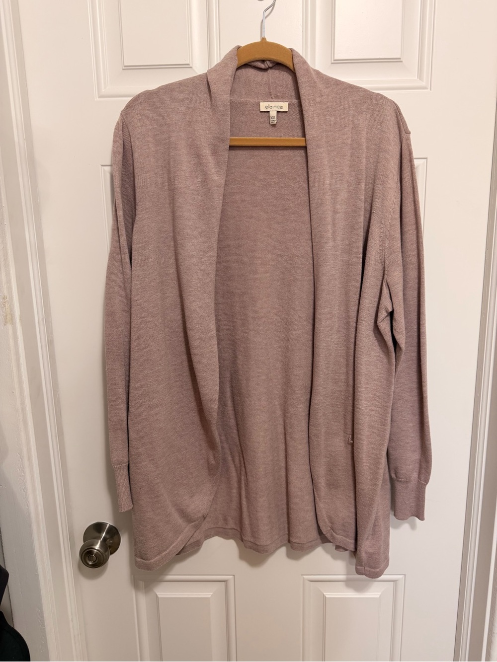 Ella Moss Open-Front Cardigan in Dusty Rose